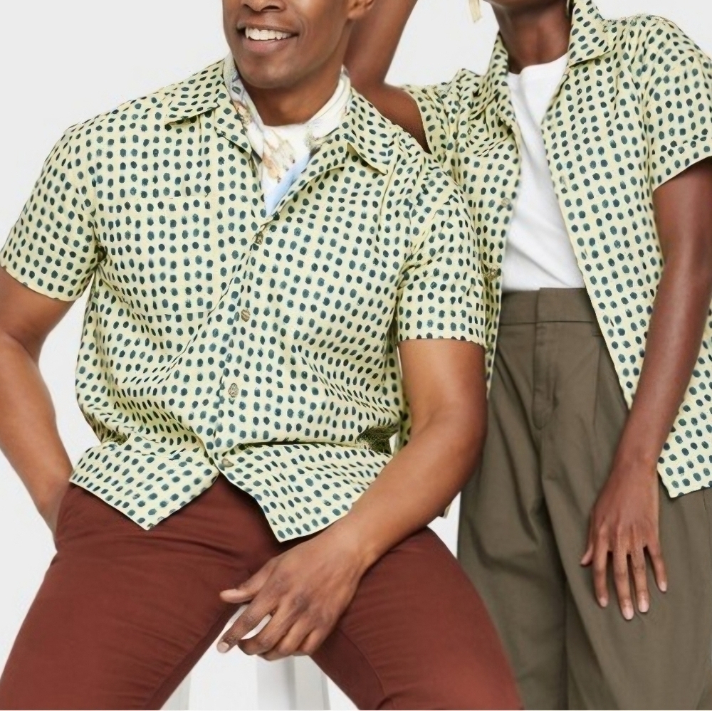 Black history month house of aama short sleeve unisex button up shirt